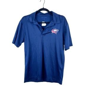 Columbus Blue Jackets Sewn NHL Pro Authentic Golf Polo Shirt Men’s Slim Fit SM